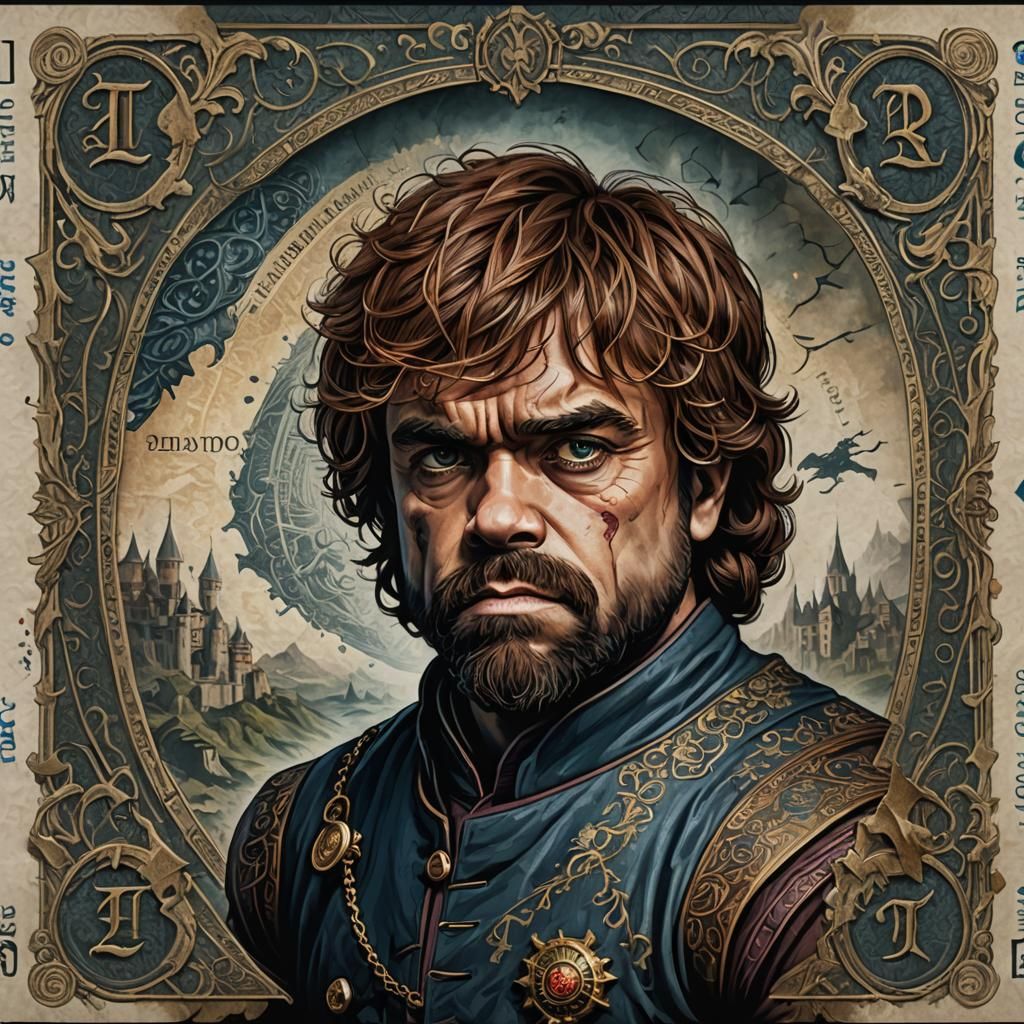 Tyrion Lannister Art Banknote in Detailed Matte Painting