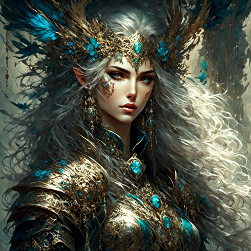 Anime Gypsy Warrior in Dreamlike Armor