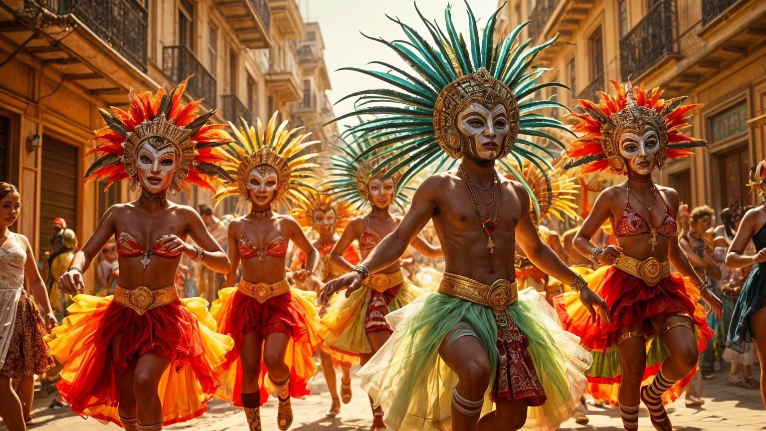 Latin American Carnival in Hyper-Realism