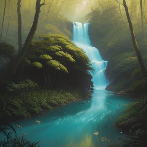 Girl in a Tropical Oasis