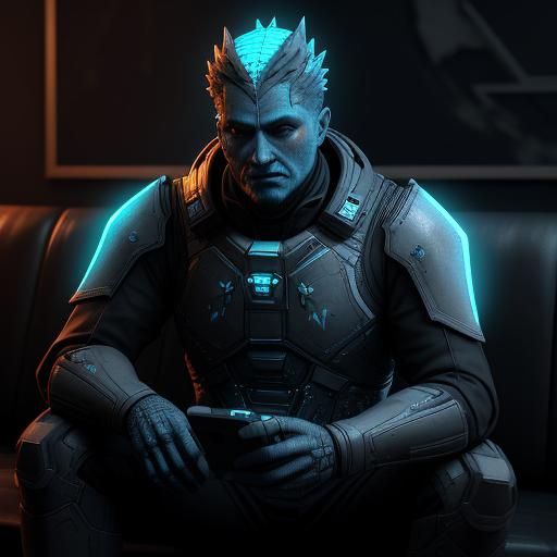 Man Absorbed in Phone: Cinematic 3D Render