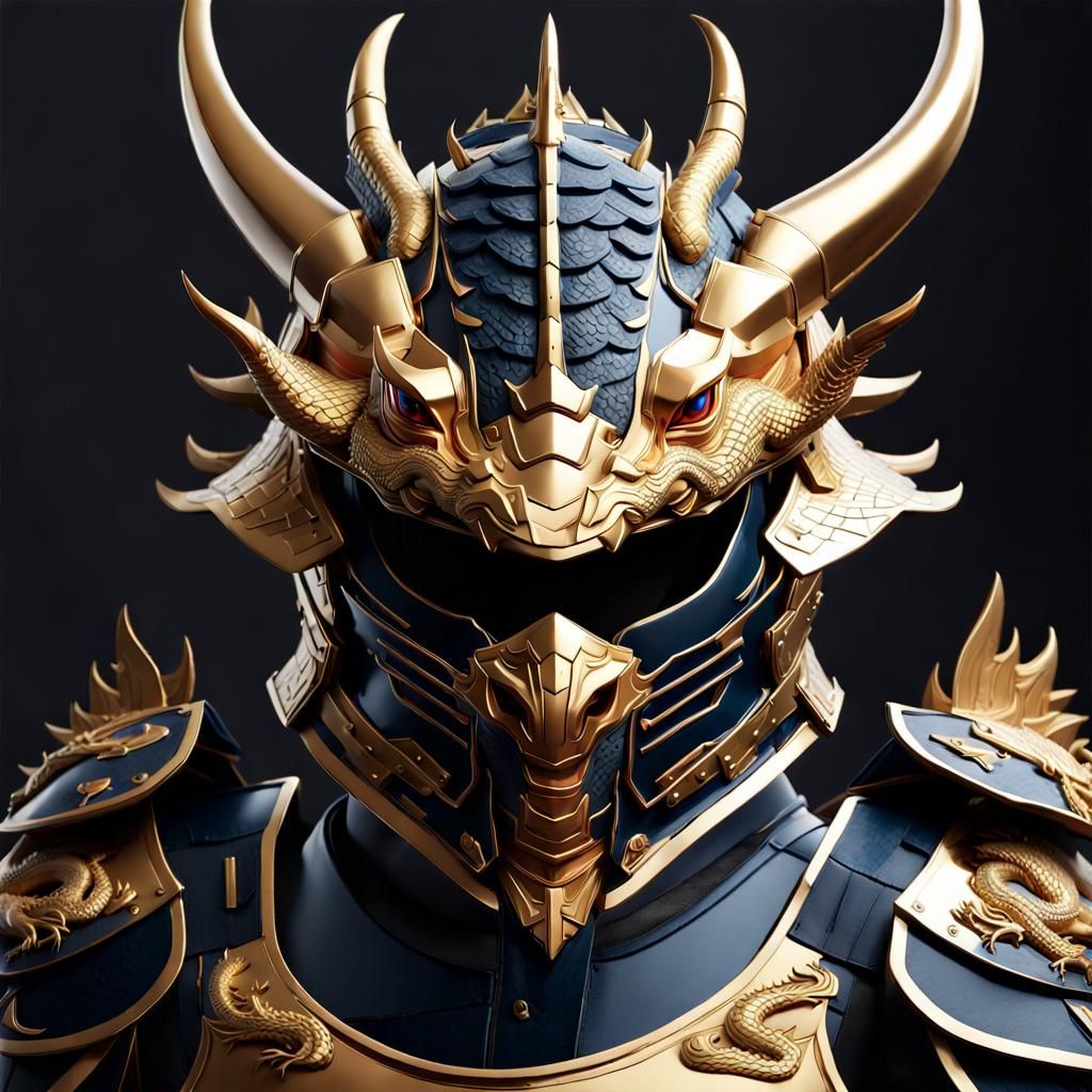 Dragon Helmet Album Cover Inspired by Kano Hogai