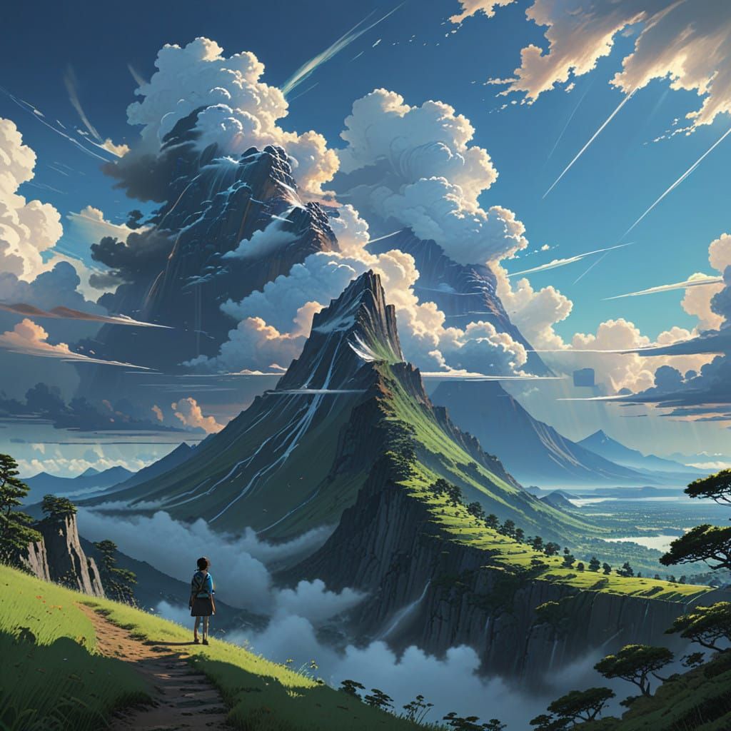 Epic Anime Landscape Digital Painting