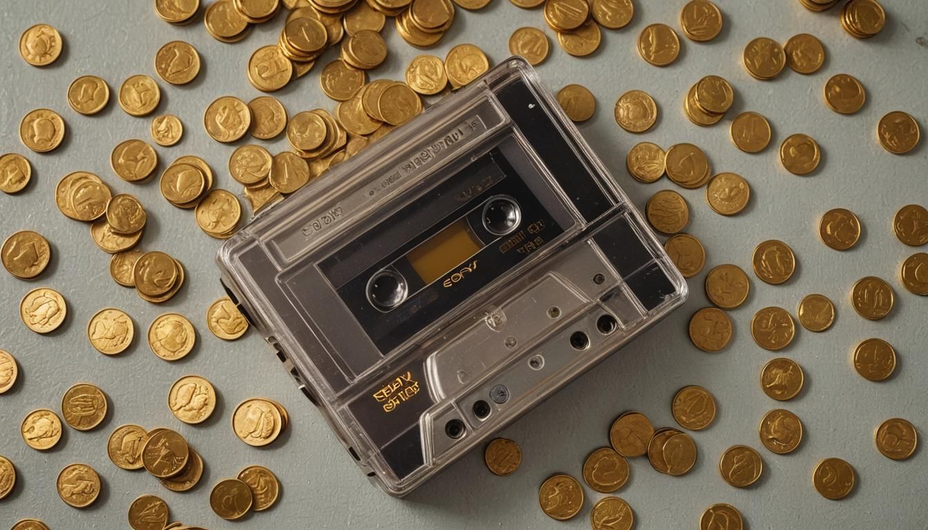 Sony Walkman and Gold Coins: Retro 80s Macro Photography