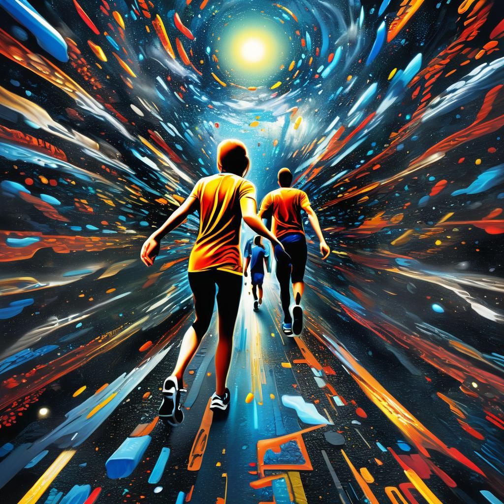 Surreal Time Acceleration in Hyperrealistic Style