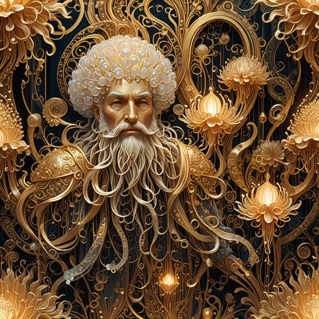 Ethereal Gentleman in Art Deco Paradise