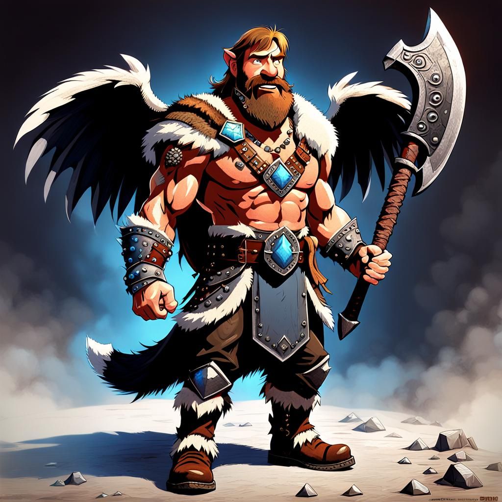 chuck norris as a barbarian