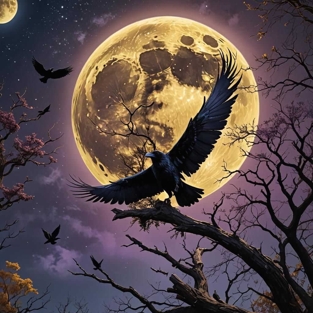 Raven Moon: A Digital Matte Painting