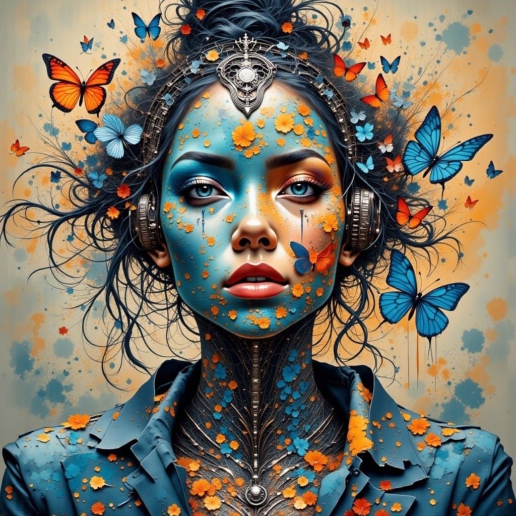 Ethereal Celestial Bodies Descend Amidst a Dazzling Aurora