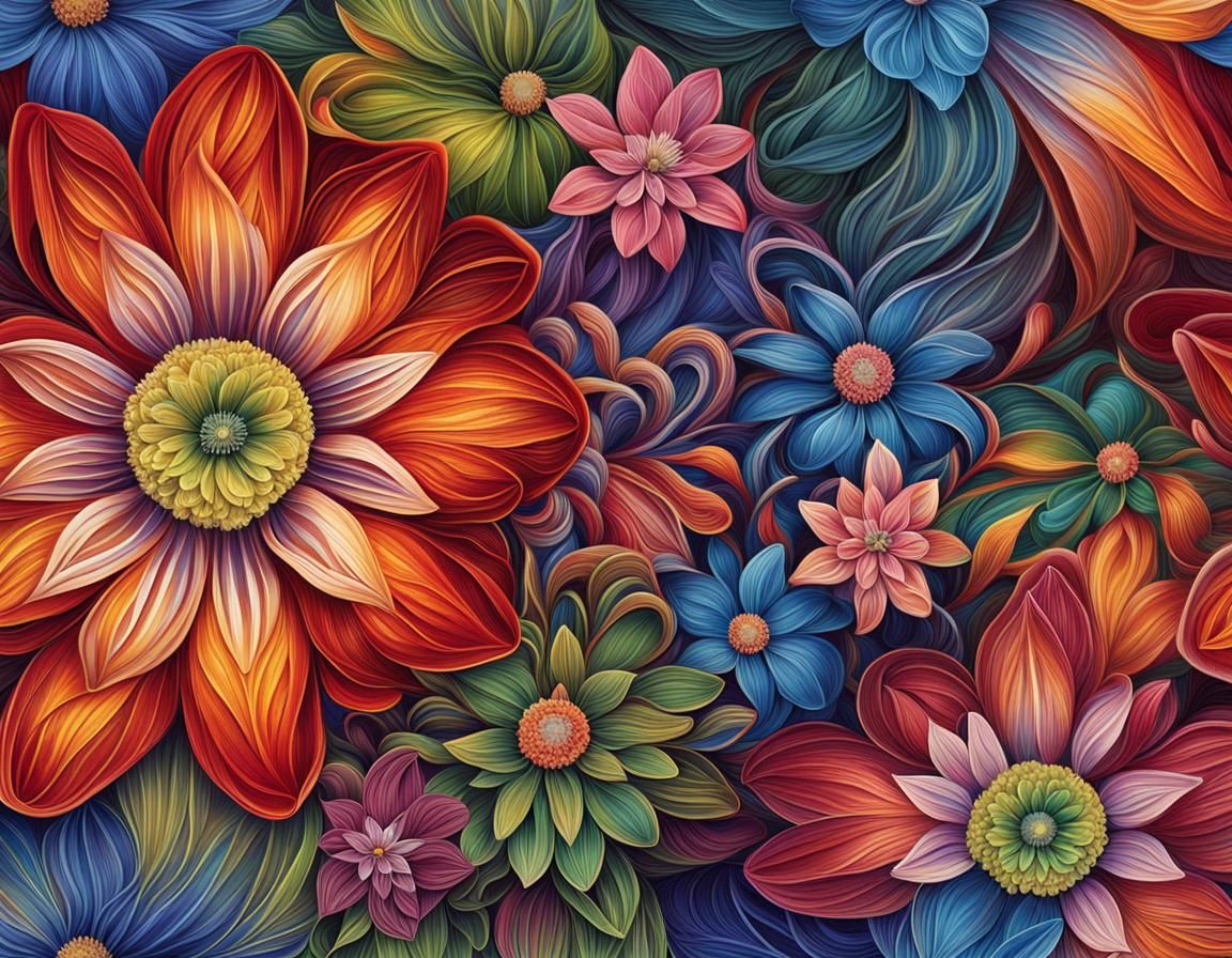 Hyperrealistic AI Flower in Full Blossom