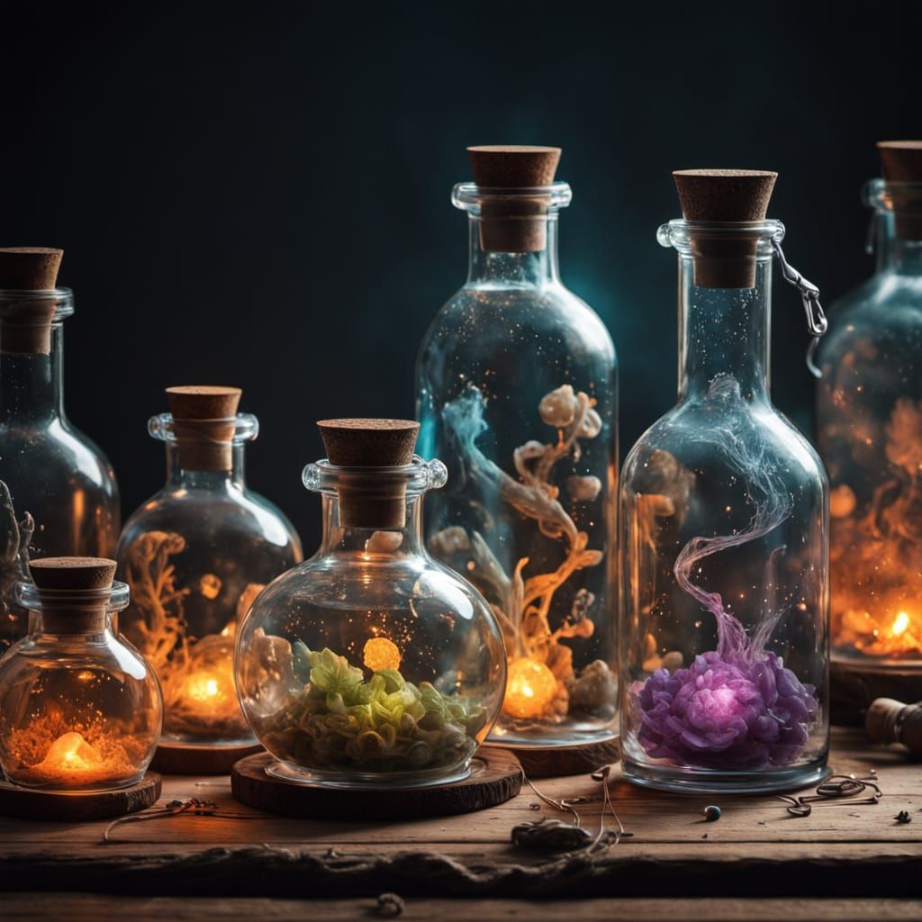 Magical Potions Still Life Painting