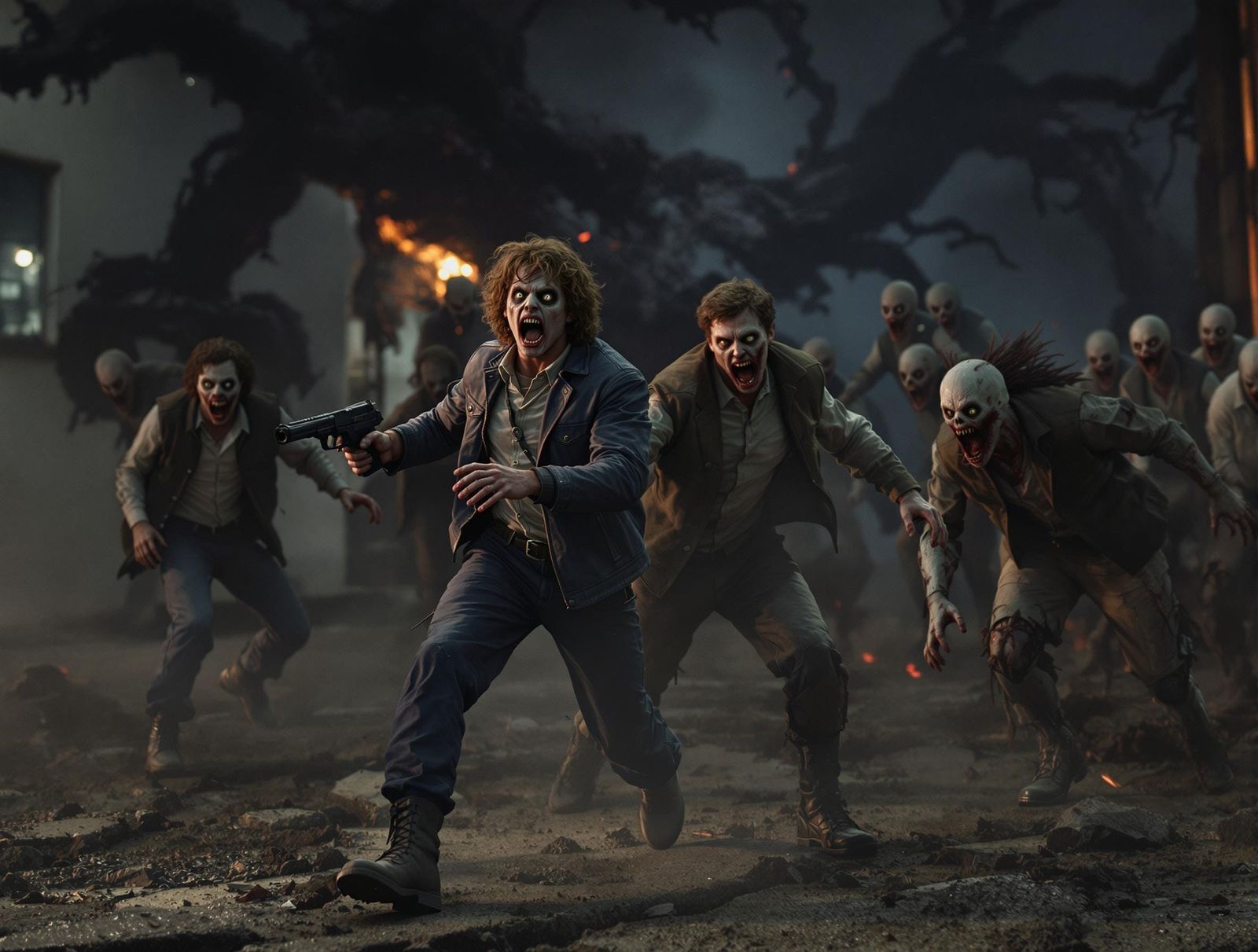 Stranger Things Cast vs. Hyperrealistic Zombies