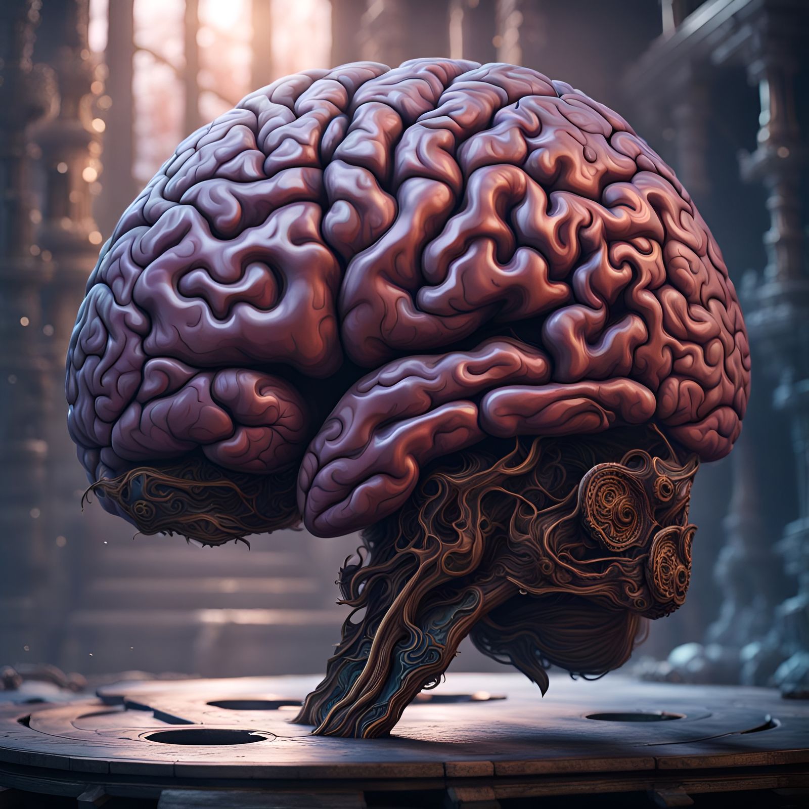 Detailed Brain: Fantasy Concept Art in Deep Color