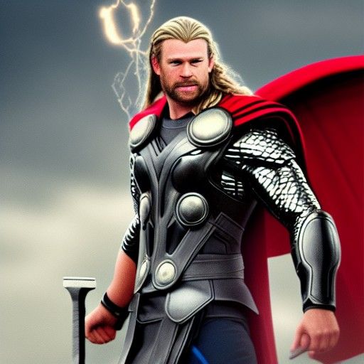 Realistic Portrait of Thor, God of Thunder