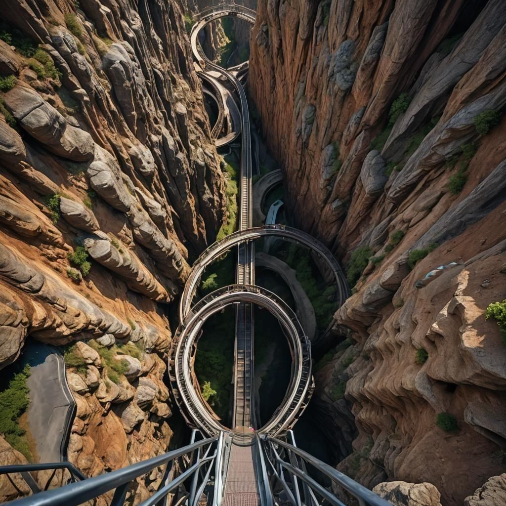 Extreme Perspective of Rocky Bluffs Landscape