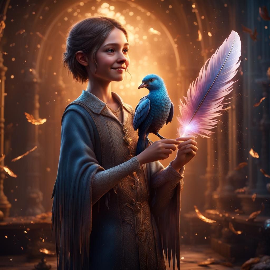 Magical Feather Gift: Fantasy Concept Art