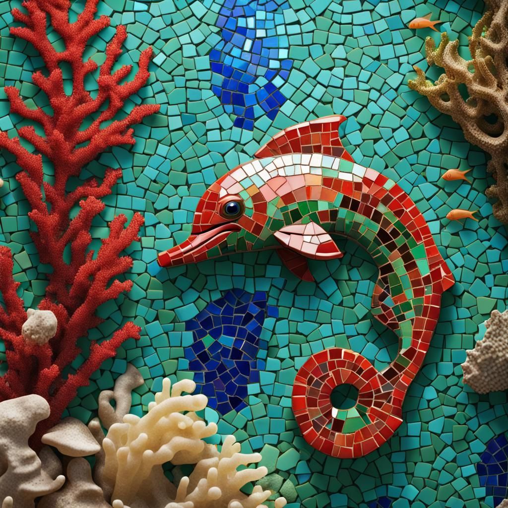 Vibrant Mosaic of Coral Reefs and Marine Life