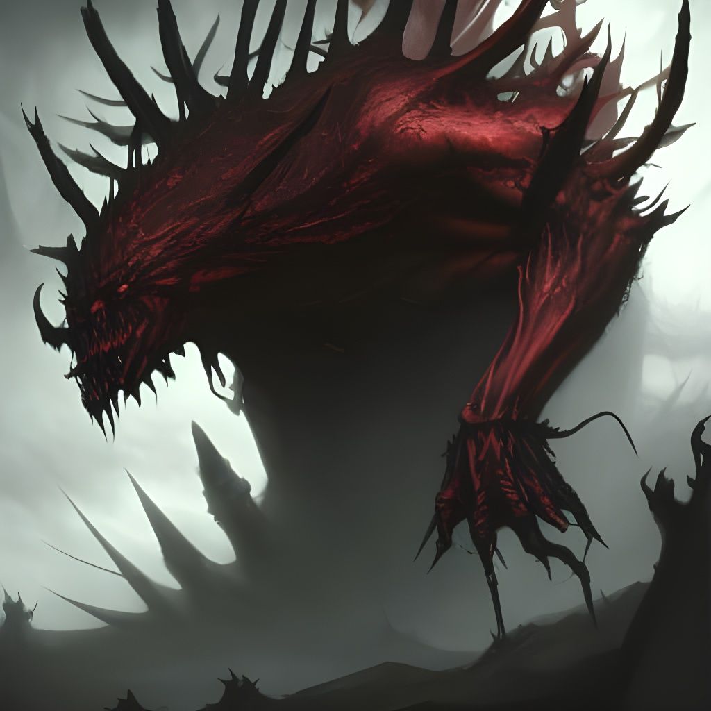 Evil demonic monster