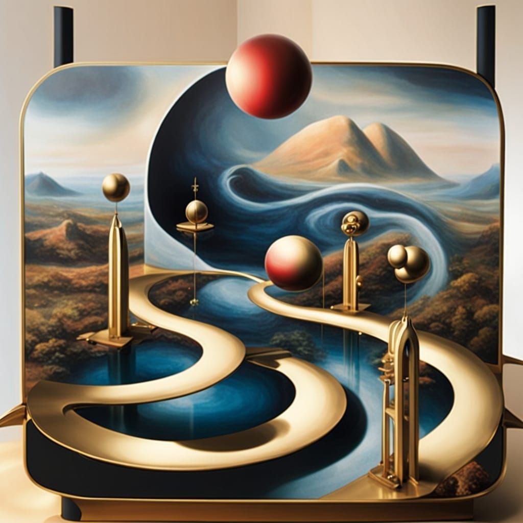 Surreal golden pathway