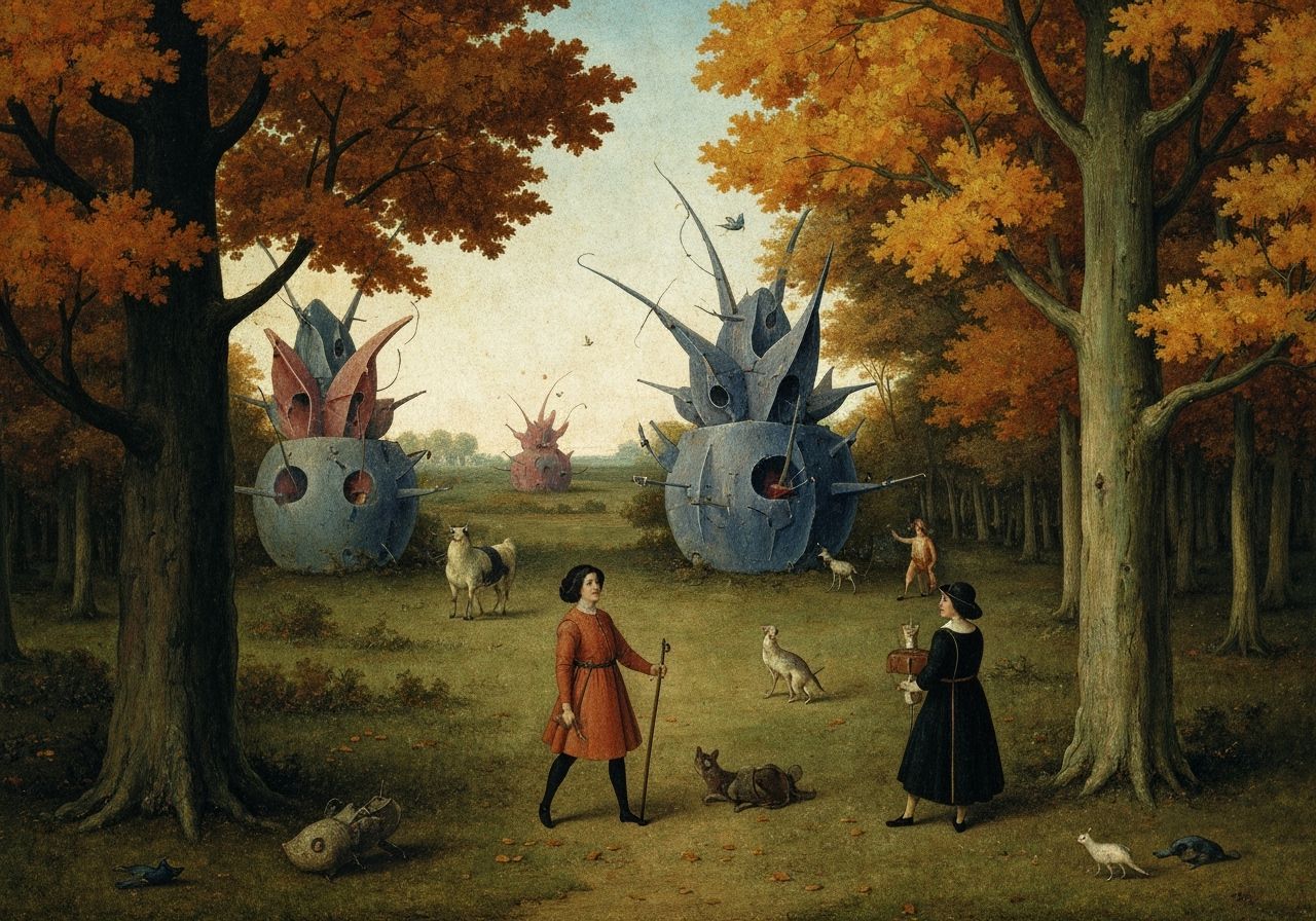 Autumn Landscape in the Style of Hieronymus Bosch