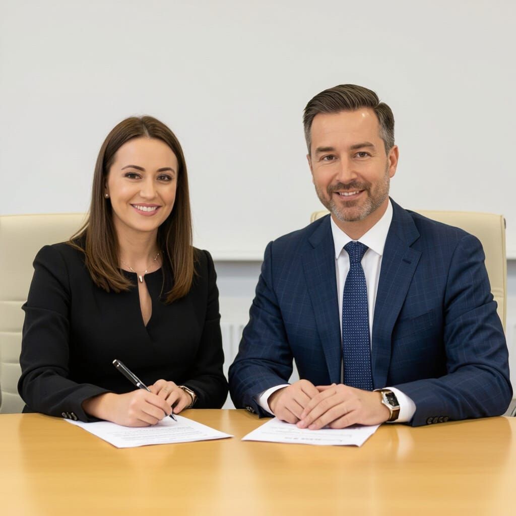 Modern Person Surrounded by Communication Symbols