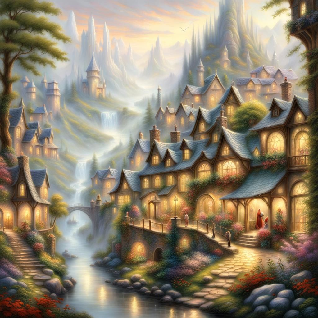 Ethereal Elf World Fantasy Landscape