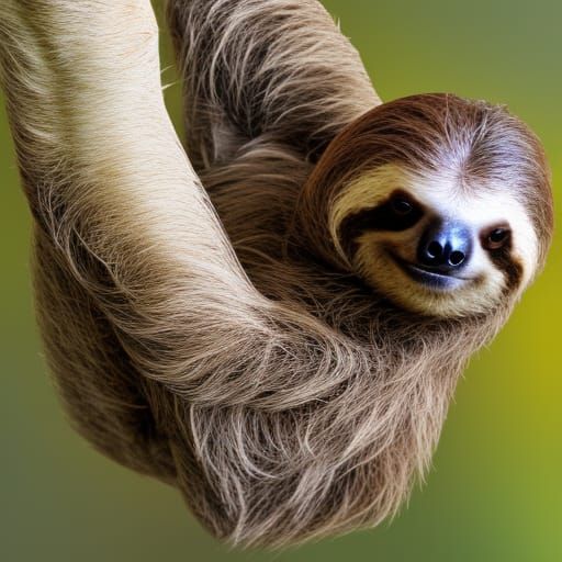 Realistic Portrait of a Sloth