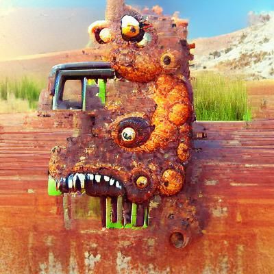 Menacing Rust Monster Corroding Metal