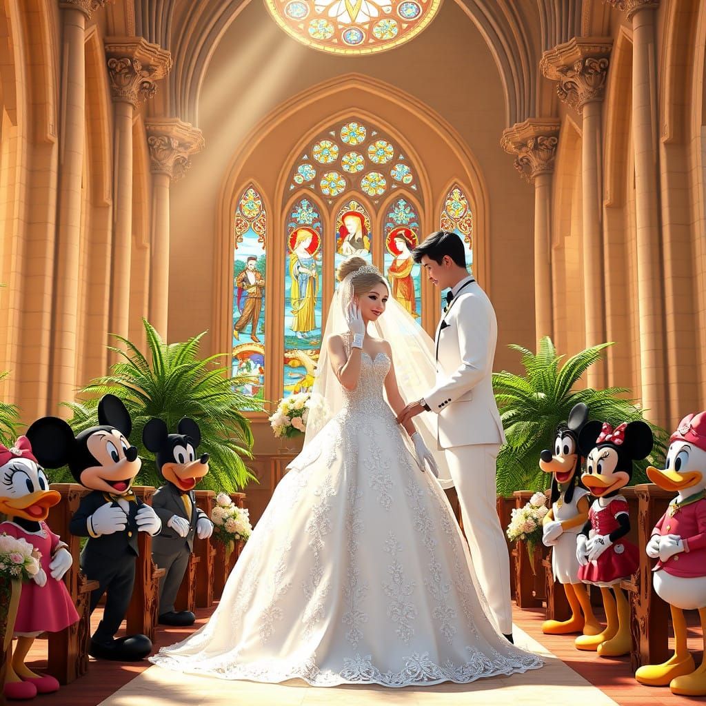 Fairytale Royalty Unite in Dreamy 3D Anime Wedding