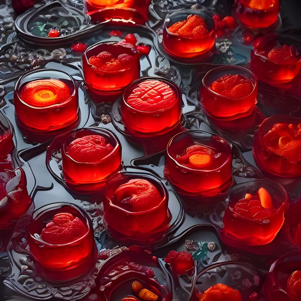 Fiery Jello Molds: A Blazing Dessert