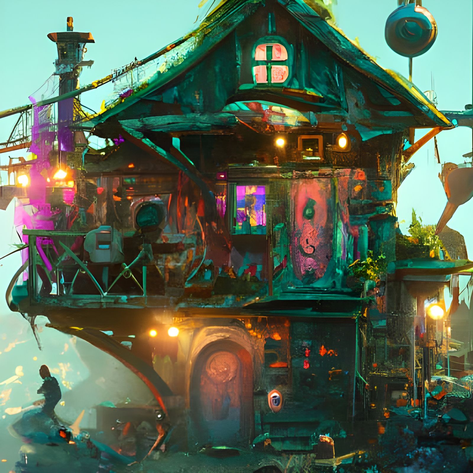 Fantastical Horder House Concept Art in Deep Color