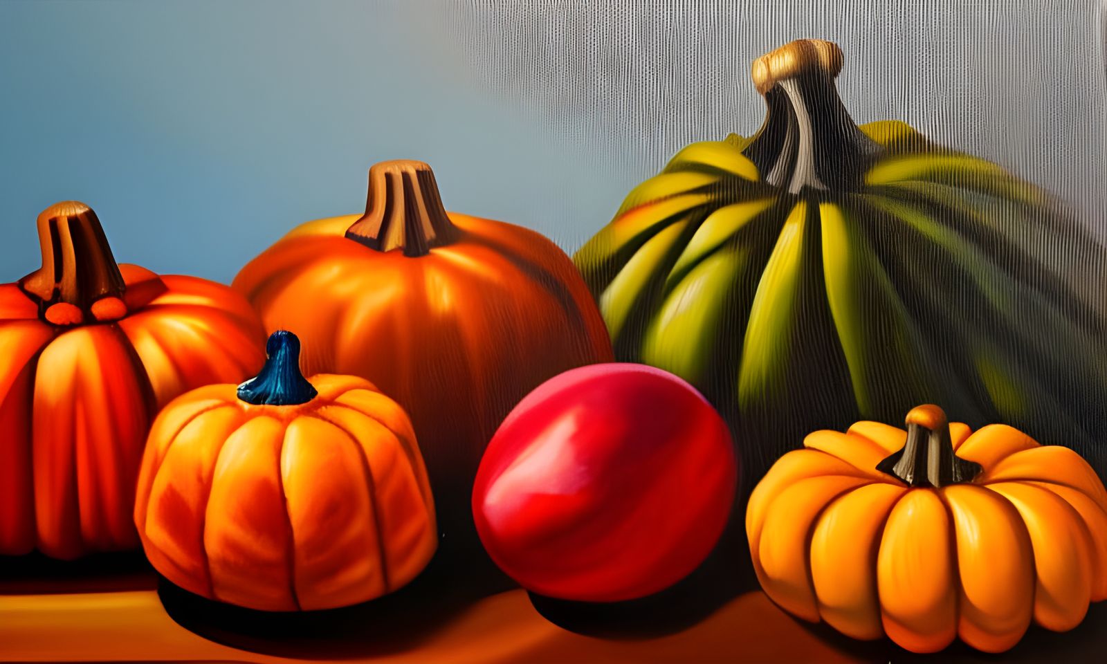Thanksgiving Time: Oil Painting on Canvas