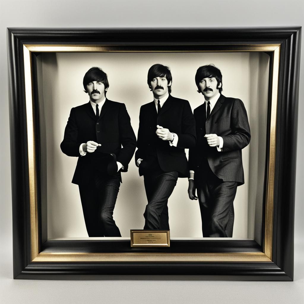 Framed Photograph of The Beatles