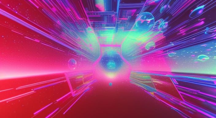 Exploding Quantum Bubbles in Synthwave Style
