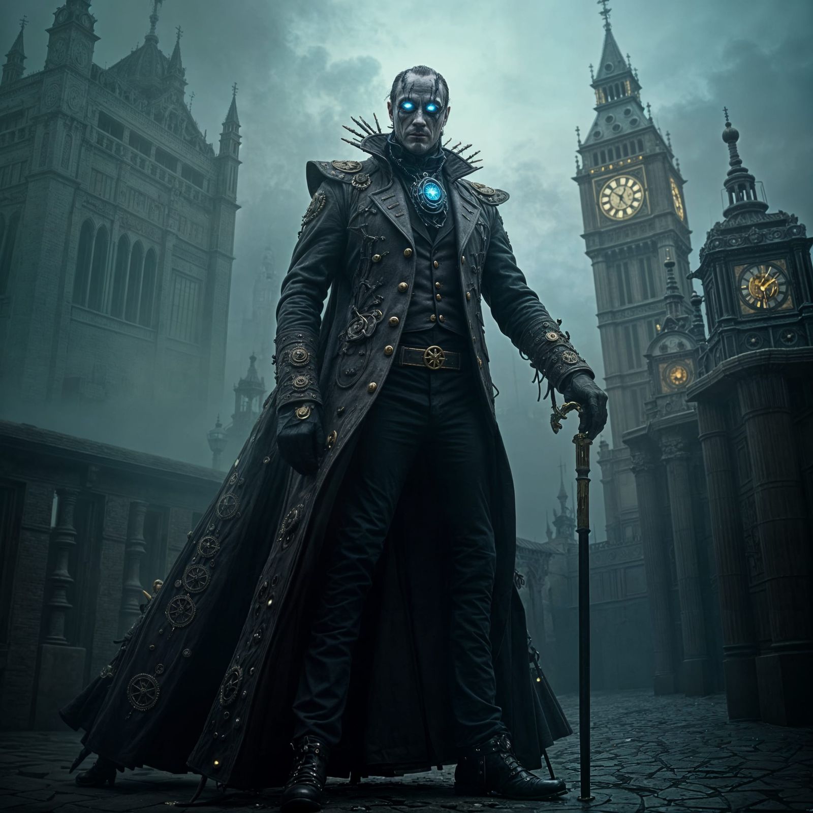 Steampunk Villain Baron Blackfrost in Gaslit London