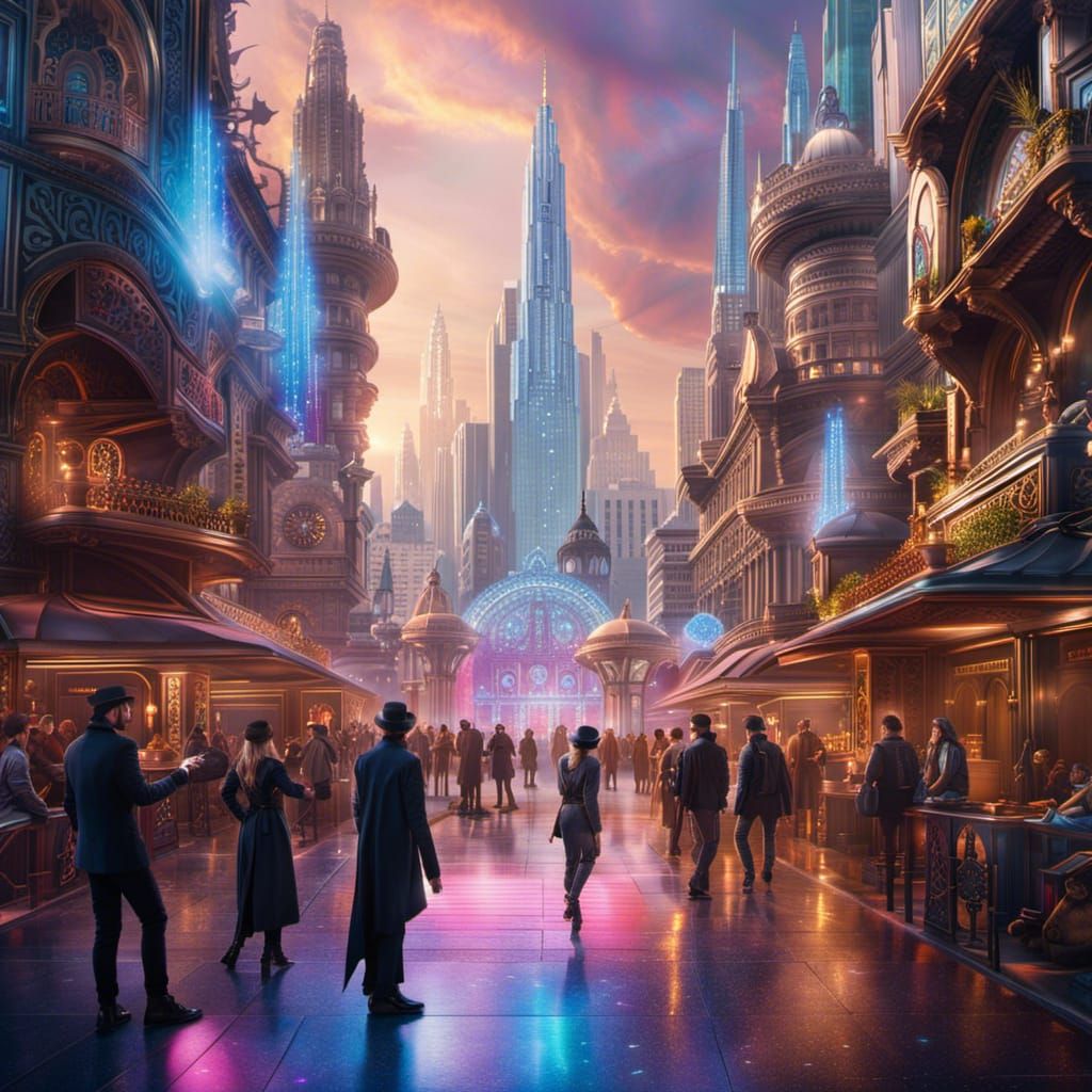 Futuristic Metropolis: Holographic Performers in Digital Art