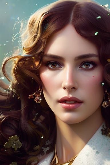 A stunning brunette in period costume