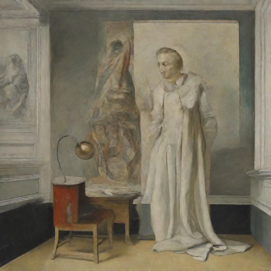 Abstract AI Interpretation of Great Art Concept