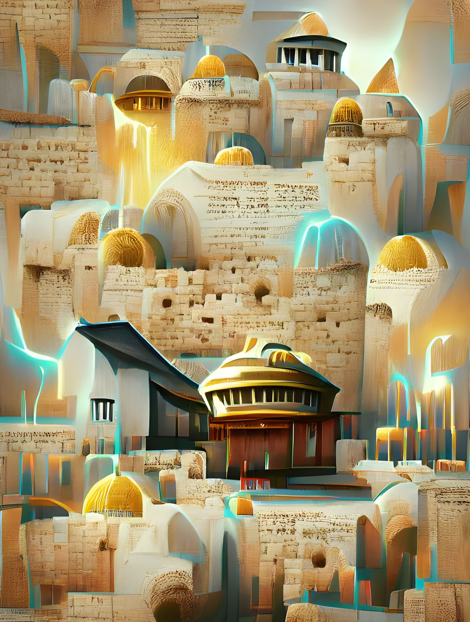 The synagogue temple in Jerusalem trending on Artstation
