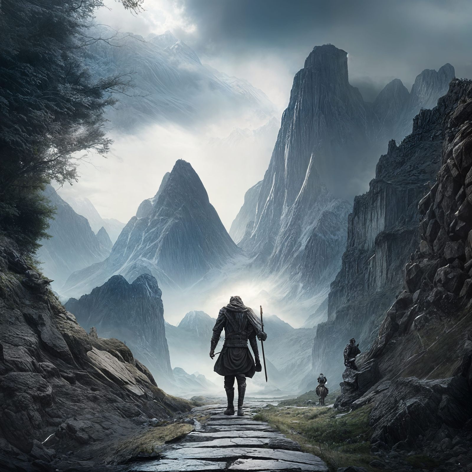 Mountain Road Digital Matte Painting