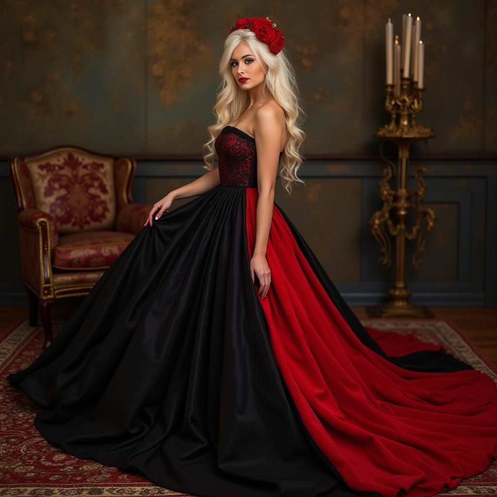 Elegant Latina Goddess in Modern Oscar de la Renta-Inspired ...