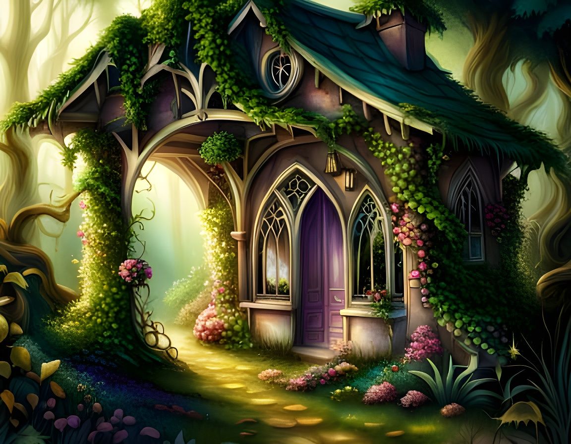 Enchanted Fairy Home in Hyperrealistic Fantasy Art