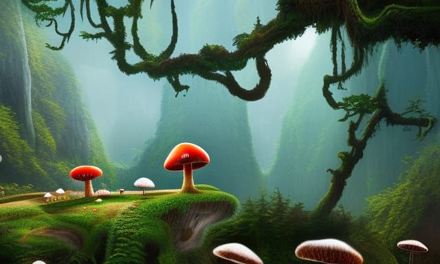 Mushroom Tourist in Zhangjiajie National Park