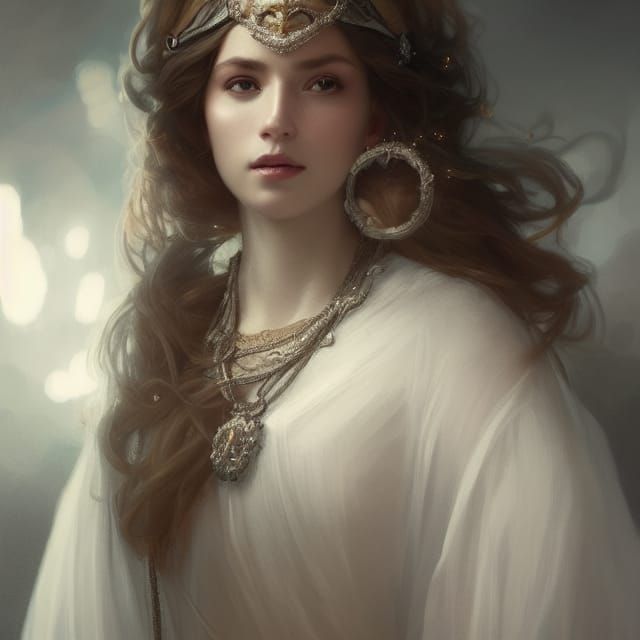 Norwegian Princess Portrait in Hyperdetailed Style