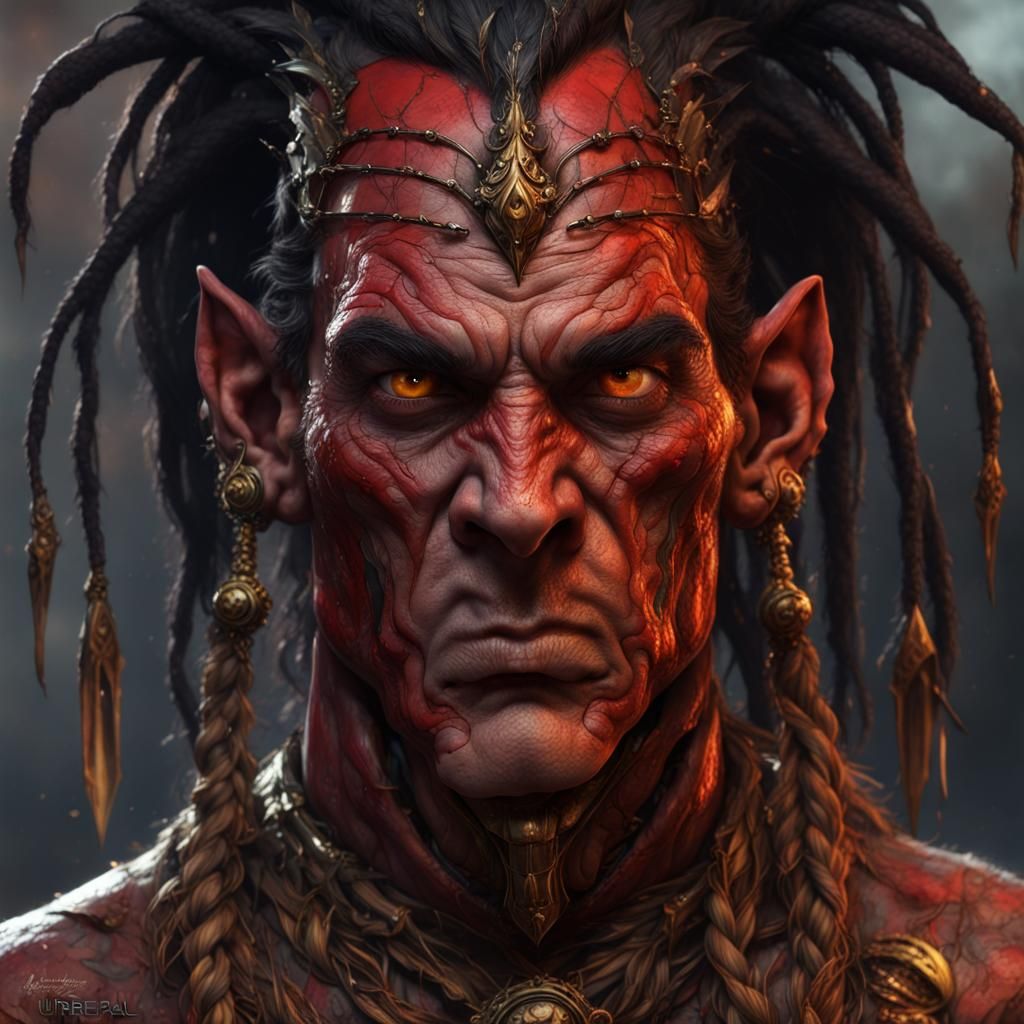Detailed Hobgoblin Portrait in Fantasy Art Style