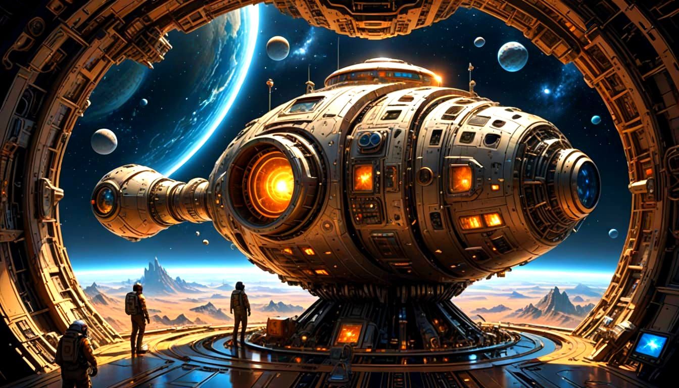 Futuristic Starship Discovery in Deep Space