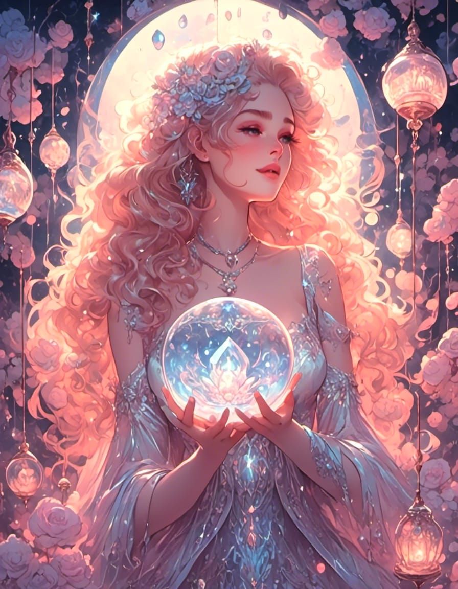 Glass Cauldron in Hand-Drawn Manga Style