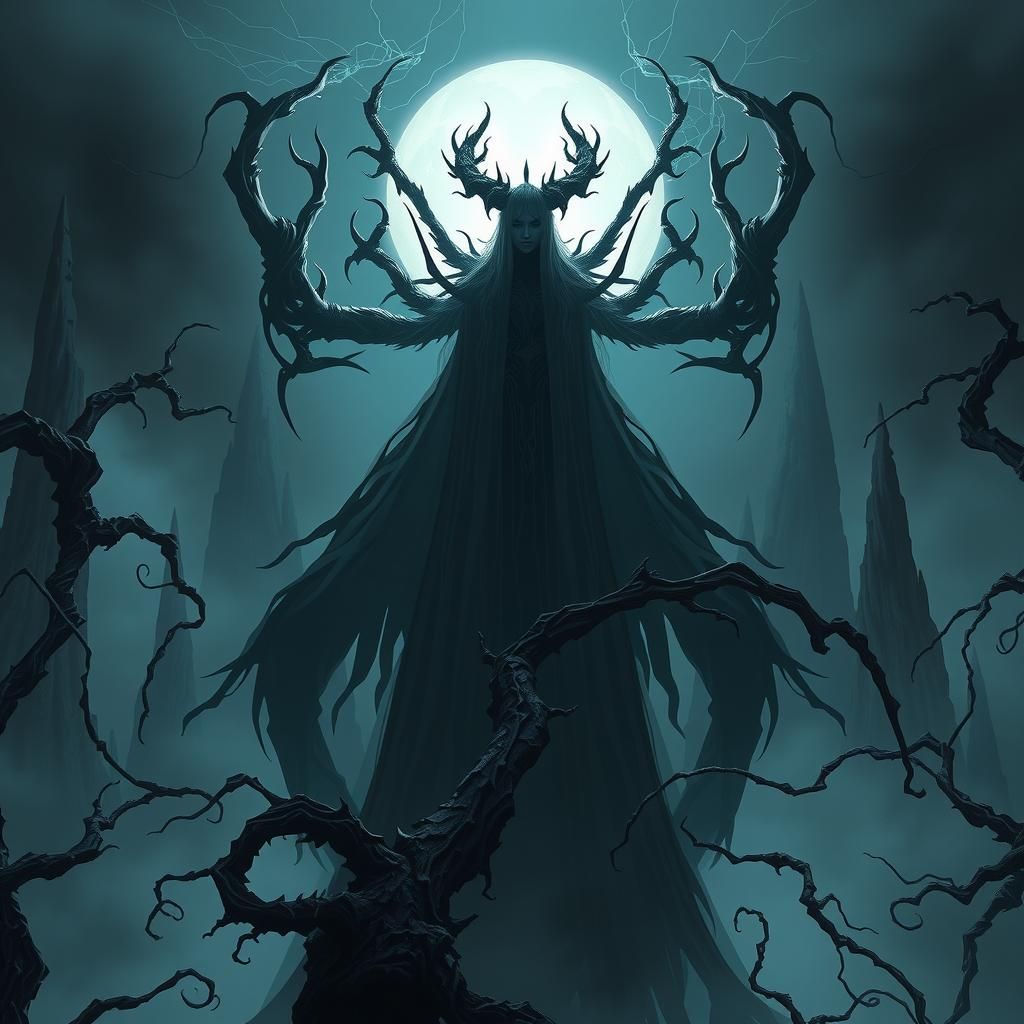 Dark Goddess Ungoliant in Mystical Realm