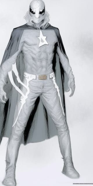 Ghostly Cowboy Avenger in Comic Book Style