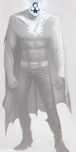 Ghostly Cowboy Avenger in Comic Book Style